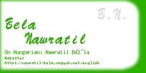 bela nawratil business card